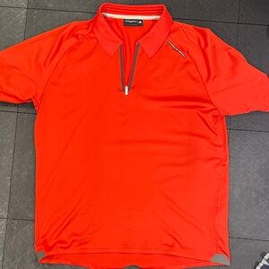 Adidas Porsche Design Men's Vibrant Orange Polo Shirt Large